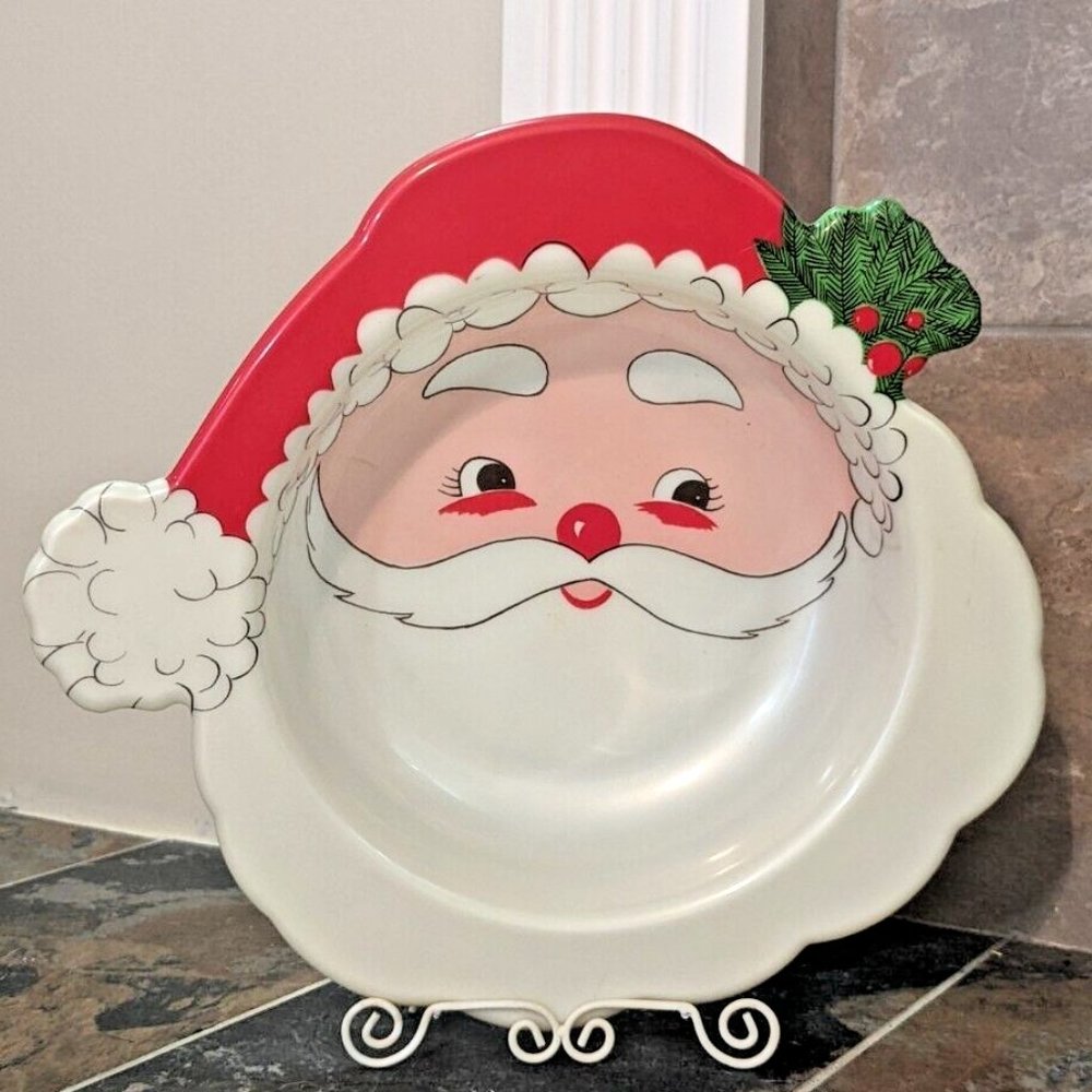 Ullman Santa Bowl Vintage 80s Plastic